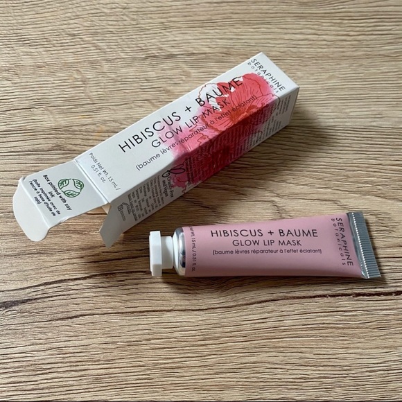 Seraphine Botanicals Hisbiscus + Baume Glow Lip Mask / Lip Balm - Picture 3 of 4